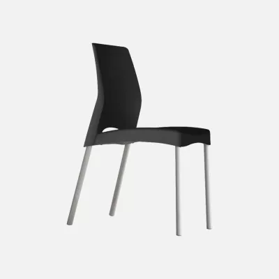 Breeze stacking chair black