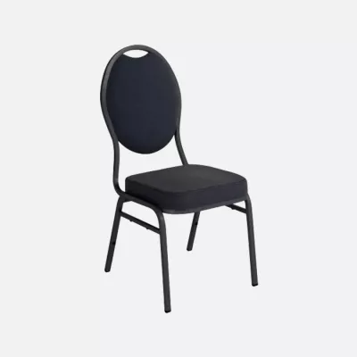 Versailles chaise empilable noire