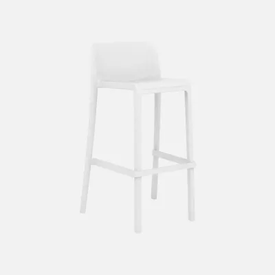 Attic stackable bar stool white