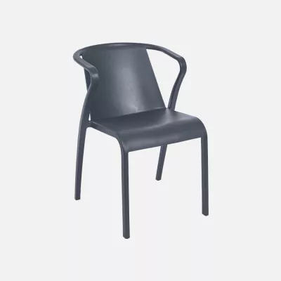 Fado chaise empilable antracite