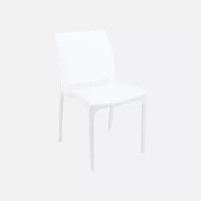 Volga chaise empilable blanche